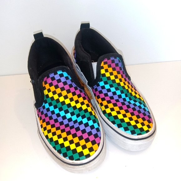 Asher W Rainbow Mini Check Canvas Sneakers - Image 2
